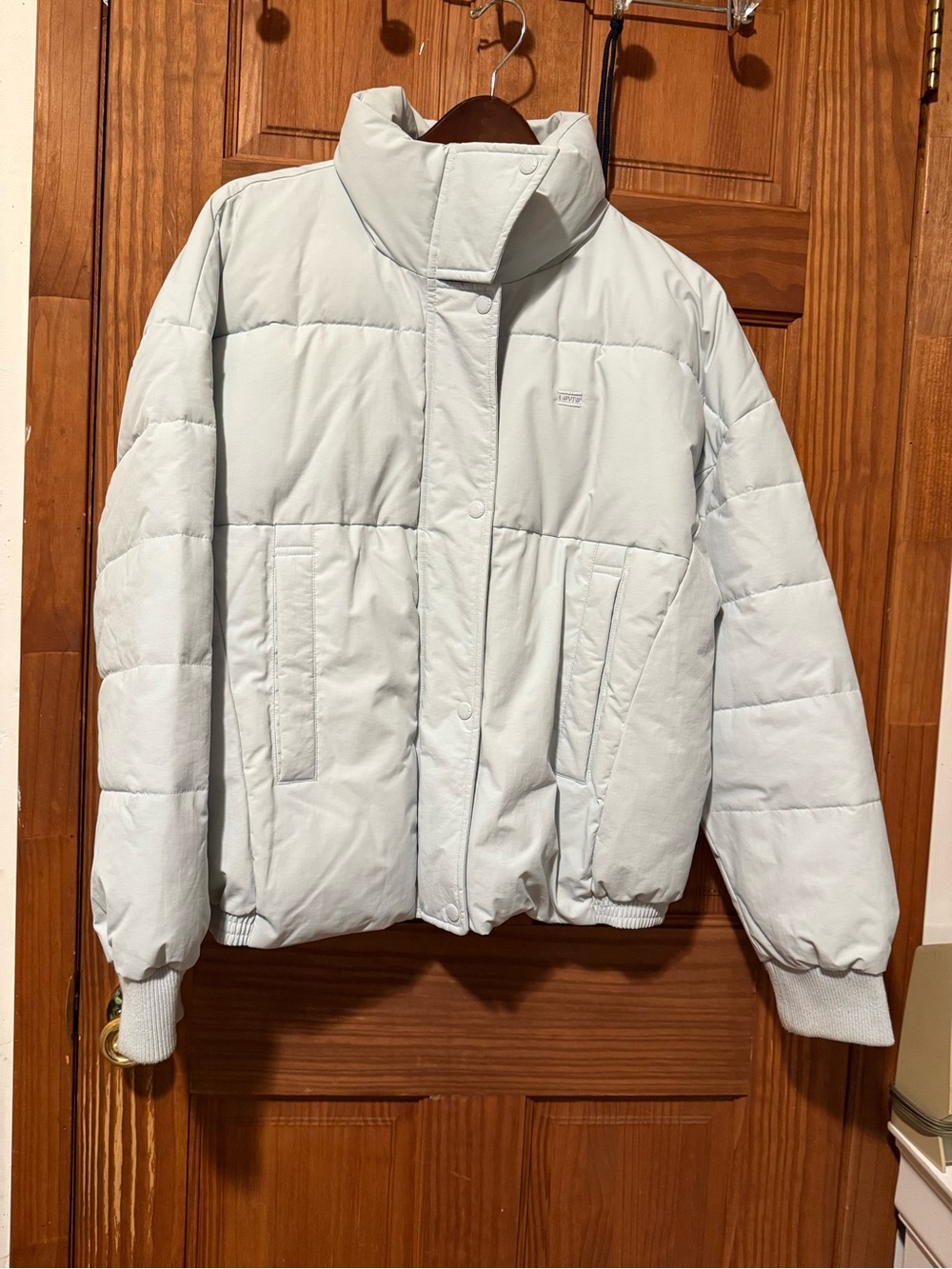 Levi's Light Blue Women's Puffer Bomber Jacket